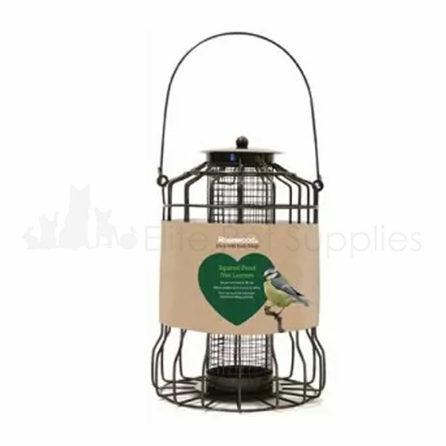 Rosewood Squirrel Resistant Wild Bird Feeder Seed / Nut Metal Hanging
