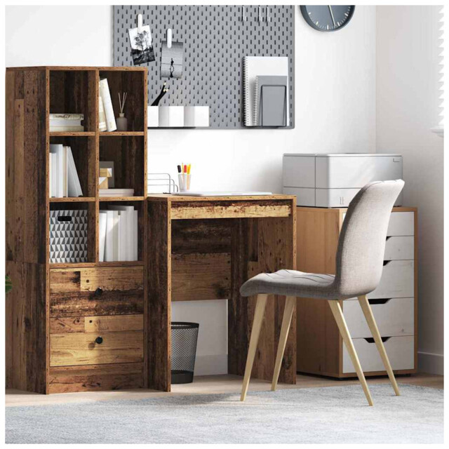 Desk Old Wood 60x50x76cm Engineered Wood Compact Writing Desk For Home