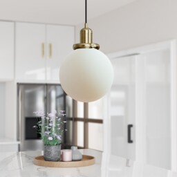 Opal Smooth Glass Ceiling Pendant Light - Salerno Nym003