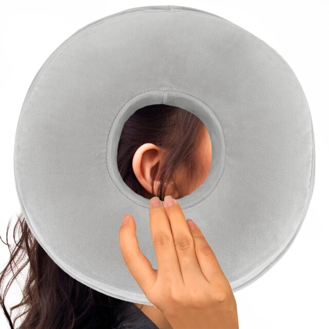 Fcg Home® - Donut Ear Piercing Pillow - Removable Cover One Size,