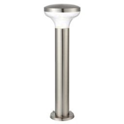 Outdoor Light Silver Roko 7w Led Gu10 Garden Wall Post Top Ip44 50cm