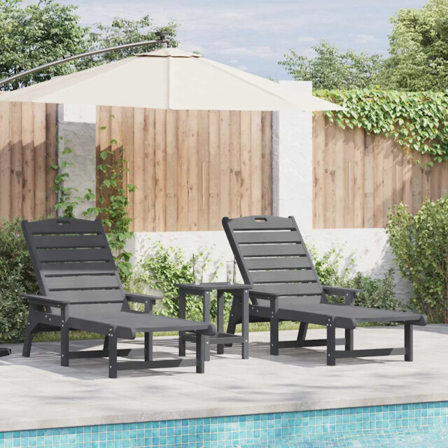 Garden Lounge Furniture 2 Pcs Light Grey 53 X 195.5 X 30cm Vidaxl