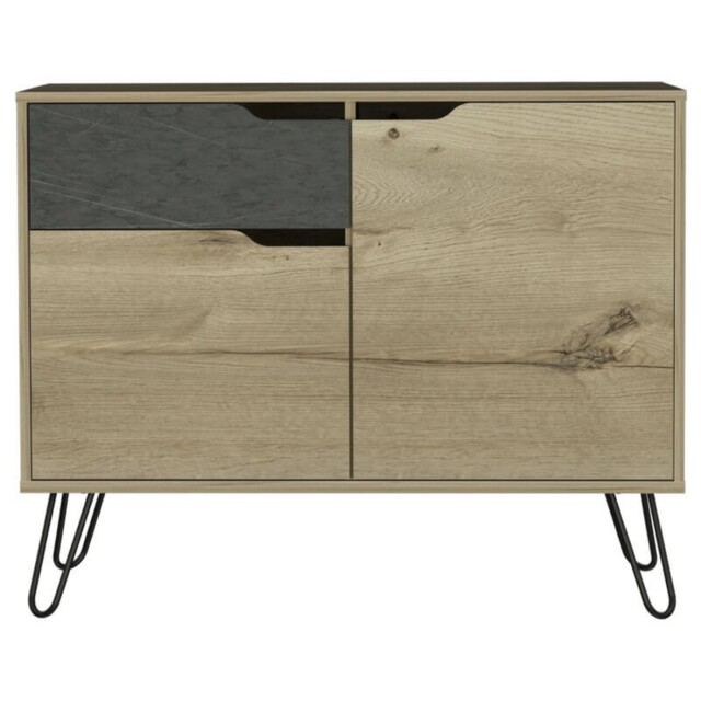 Pine And Stone Sideboard Manhattan 2 Door 1 Drawer Storage Unit