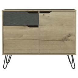 Pine And Stone Sideboard Manhattan 2 Door 1 Drawer Storage Unit