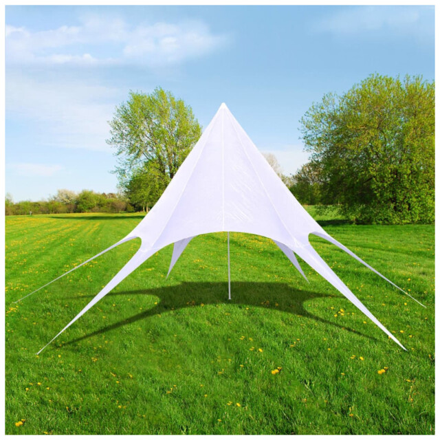 Gazebo White 10m Diameter Oxford Fabric Steel Frame Outdoor Party