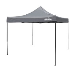 Dellonda Premium 3x3m Pop-up Gazebo Water Resistant Fabric Grey Canopy