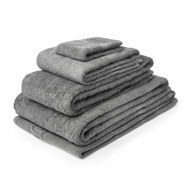 Mitre Essentials Nova Hand Towel In Slate - 100% Cotton - Soft - 50 X