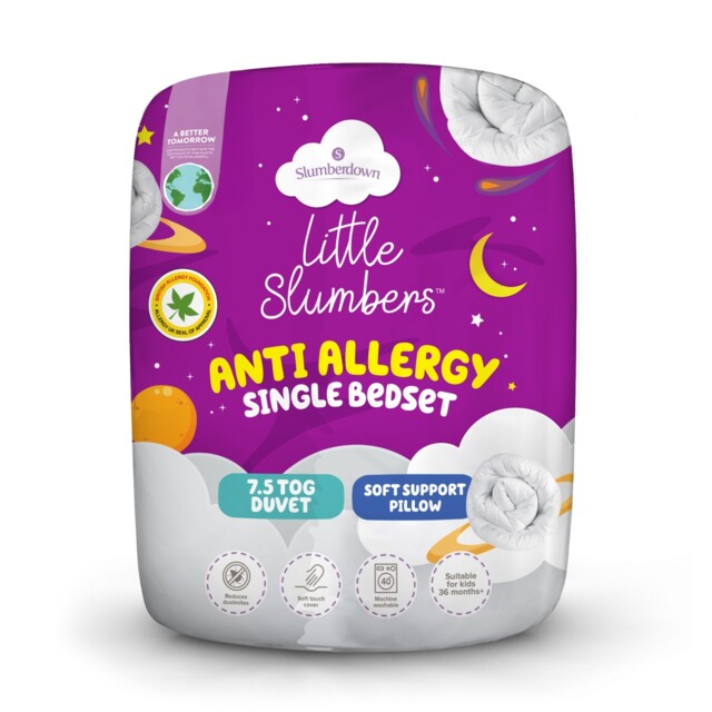 Slumberdown Little Slumbers Anti Allergy Hollowfibre Kids Bedset