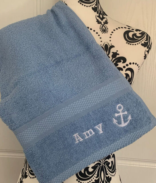Anchor Towel - Personalised - Flannel / Hand Towel / Bath Towel