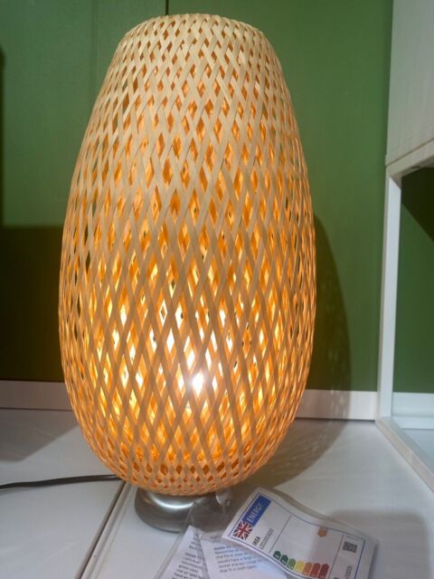 Ikea Boja Table Lamp, Bamboo/handmade, 40 Cm, 101.550.39