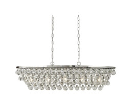 Ceiling Light Silver Michelle 5 Round Drops Chrome Searchlight