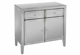 Birlea Valencia Mirrored Bevelled Glass 2 Drawer 2 Door Sideboard