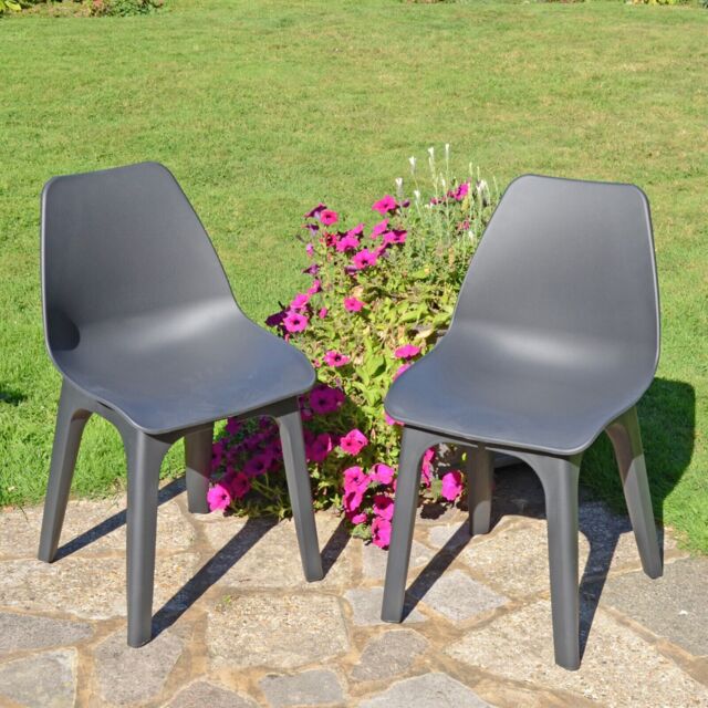 """eolo"" Chairs X 2 In Anthracite By Trabella Tb-960-2"