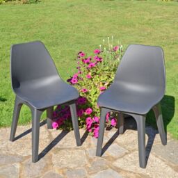 """eolo"" Chairs X 2 In Anthracite By Trabella Tb-960-2"