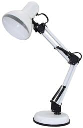 White Desk Lamp Adjustable Swivel Arm Metal Reading Lamp Home Office