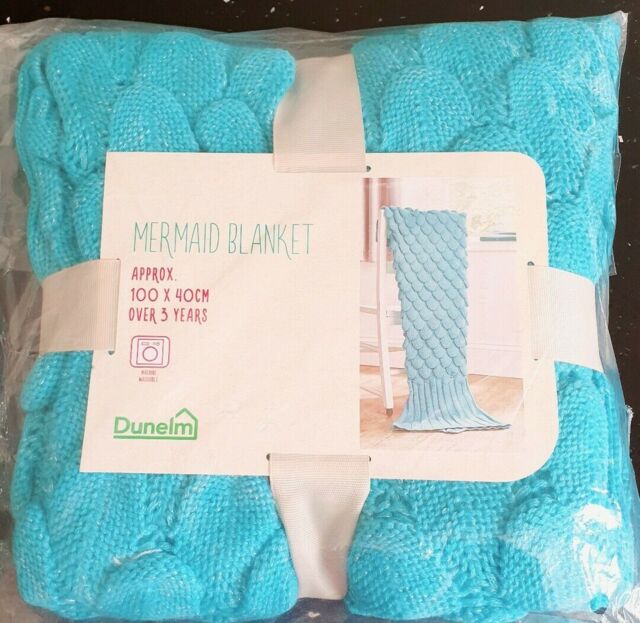 Dunelm Mermaid Blanket - Blue