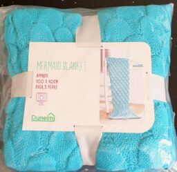 Dunelm Mermaid Blanket - Blue