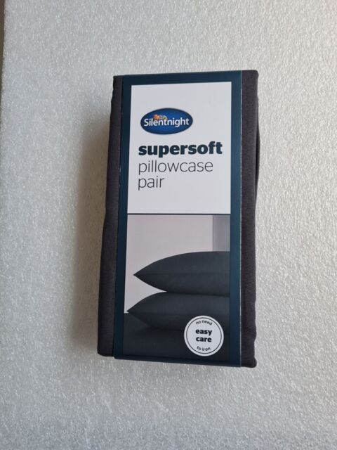 Silentnight Dark Grey Pair Of Pillowcases