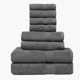 8pc 100% Egyptian Cotton Towel Bale Set Bath Hand Face Towels Bathroom