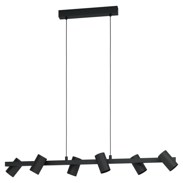 Modern Chandelier With Black Spotlights 6 Lights Gl0399