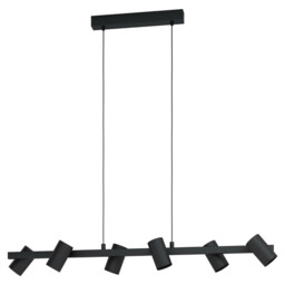 Modern Chandelier With Black Spotlights 6 Lights Gl0399