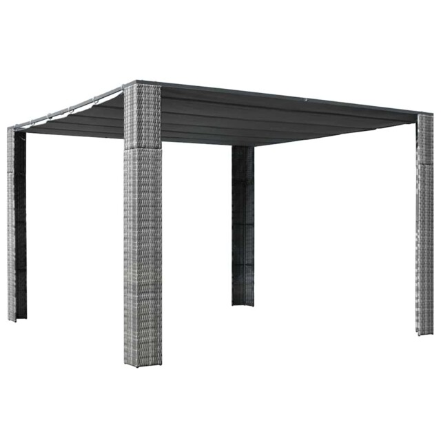 Gazebo With Roof Poly Rattan