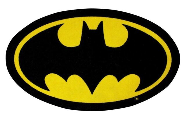 Batman 'batcave' Shaped Bedroom Rug Matches Bedding Batman Logo Rug