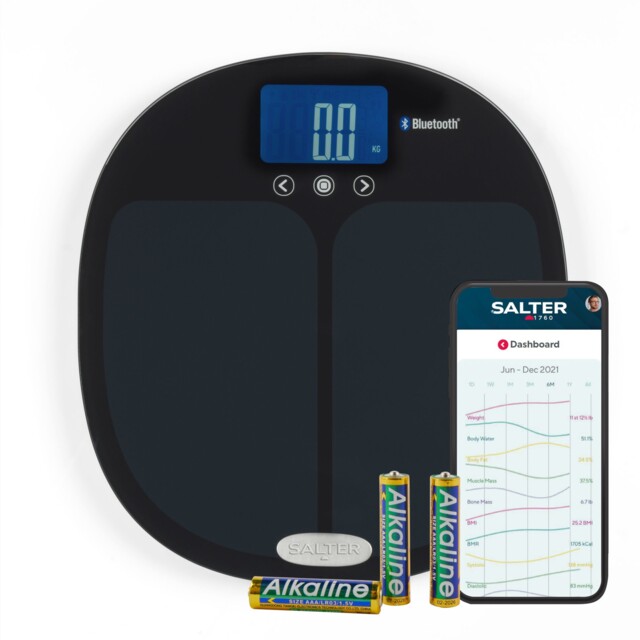 Salter Digital Bathroom Scale Fitness Analyser Bmi Health Curve Smart