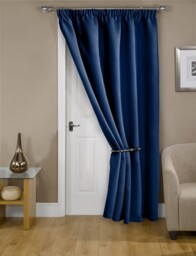Cali Door Curtain Thermal Eco Blackout Lining Pencil Pleat Single