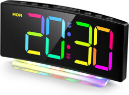 Alarm Clock, Digital Alarm Clock Bedside For Kids Mains Powered,