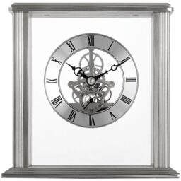 Acctim Vermont Mantel Clock Quartz Polished Metal Floating Effect