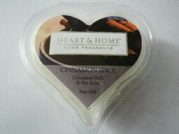 Heart And Home Soy Blend Heart Wax Tart Melt 1 X 26g Cinnamon Spice