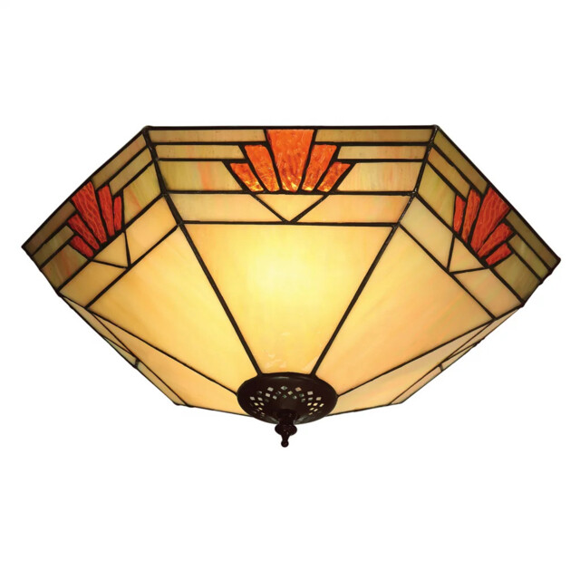 Ceiling Light Bronze Nevada 2 Dark Flush Interiors 1900 64284