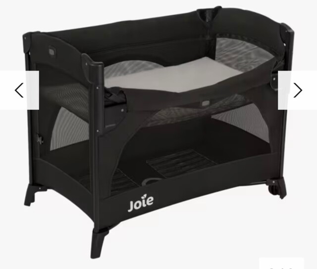 Joie Baby Travel Cot From John Lewis In Shale Dark Grey- Unused With