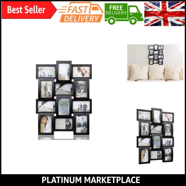 Multi Aperture Photo Frame - Holds 12 Photos, Wall Mount, Contemporary