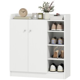Homcom Shoe Storage Cabinet Footwear Rack Stand Organiser W/adjustable