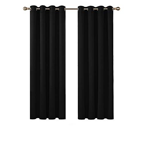 "Deconovo Blackout Curtains 52""x 63"" Thermal Insulated Eyelet Curtains"