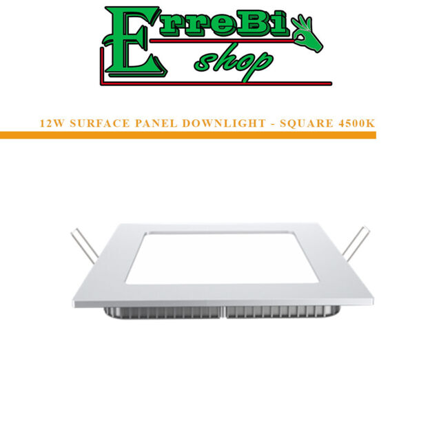 Floodlight Panel Led Recessed Square Surface 12w Light 4500k° Natural