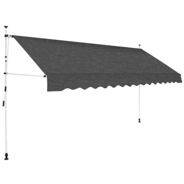 Manual Retractable Awning 350 Cm Anthracite Vidaxl