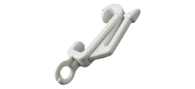2 X White Drape Curtain Track Glide Hooks Harrison Drape Pk 10 W1967x1