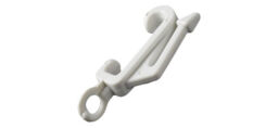 2 X White Drape Curtain Track Glide Hooks Harrison Drape Pk 10 W1967x1