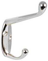 Securit Door Wall Clothes Metal Double Hat & Coat Hooks Hanger