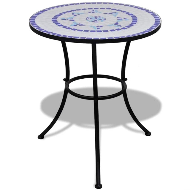 Outdoor Patio Round Mosaic Garden Bistro Table Outside Balcony Tables