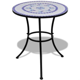 Outdoor Patio Round Mosaic Garden Bistro Table Outside Balcony Tables