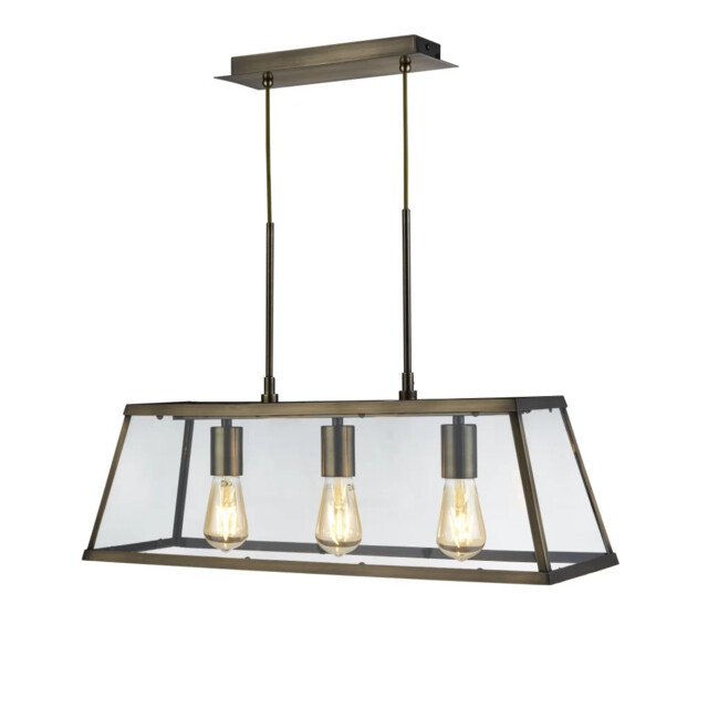 Ceiling Light Brass Voyager 3 Antique Searchlight 4613-3ab