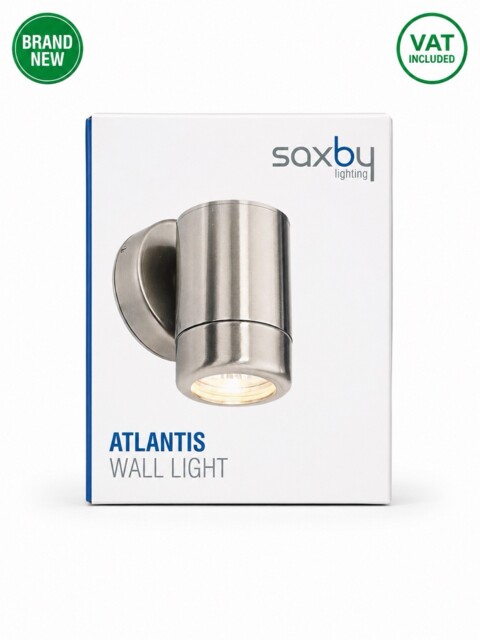 Saxby Atlantis 14016 Ip65 316l Stainless Steel Gu10 Outdoor Wall Light