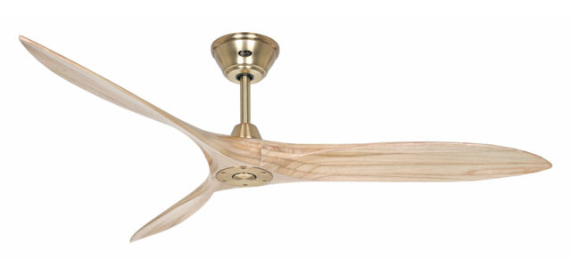 Dc Ceiling Fan With Remote Indoor Fan Eco Airscrew Brass / Wood Decor