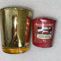 1 Yankee Candle Samplers Votive Candles, Letters From Santa With Glass