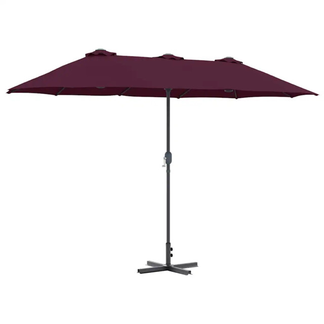 Garden Parasol Polyester And Aluminium Outdoor Shade Uv Sun Protection