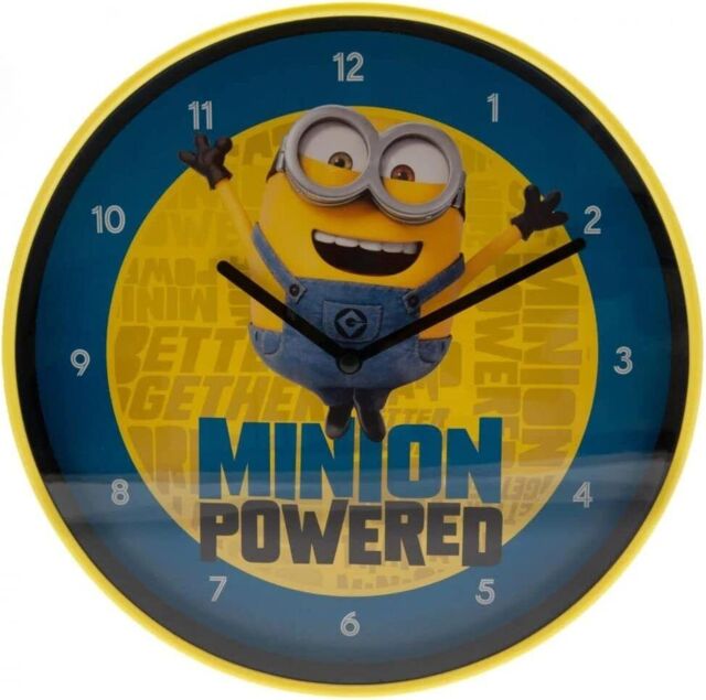 Minions Minion Powered Retro Wall Clock Brand In Box